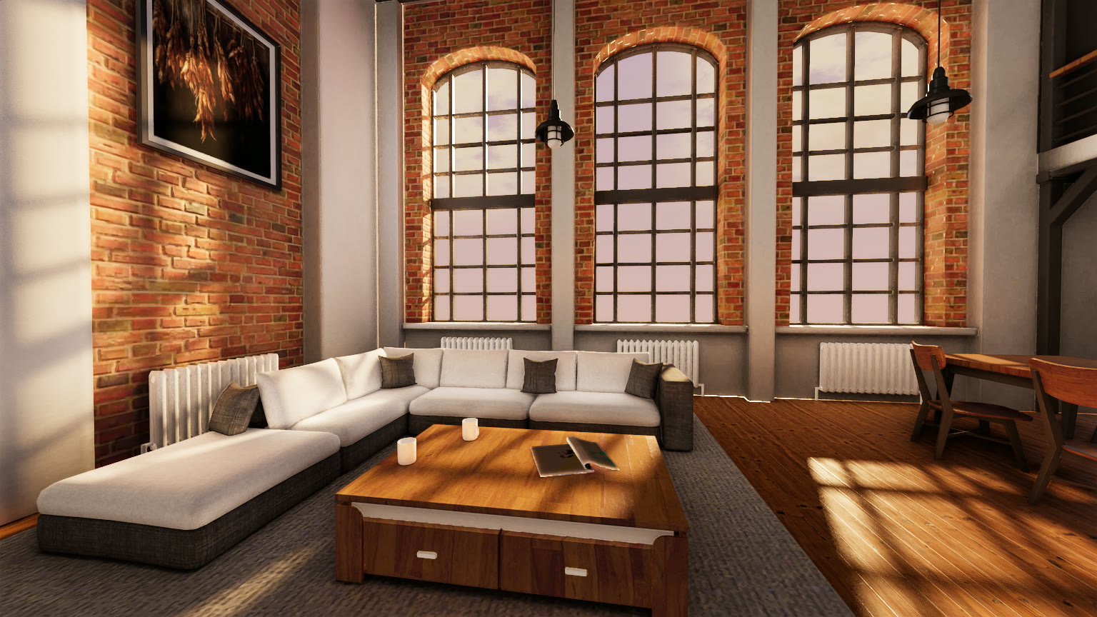 The loft window wall